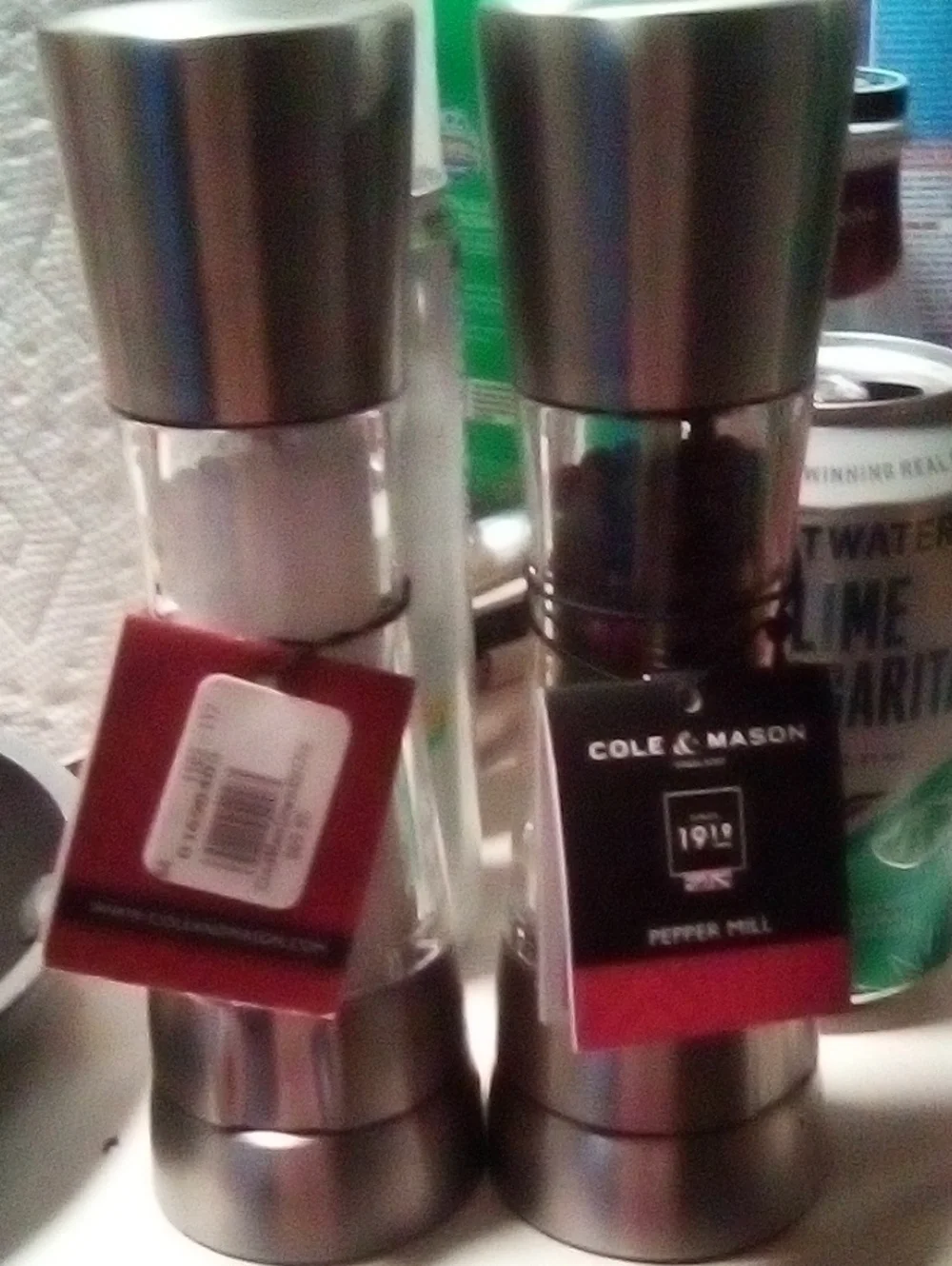 Stainless Steel Pepper and Salt Mill Set - Silver